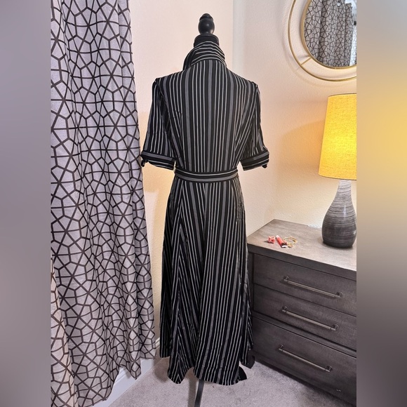 Calvin Klein Pinstripe Shirt Dress - Picture 2 of 4